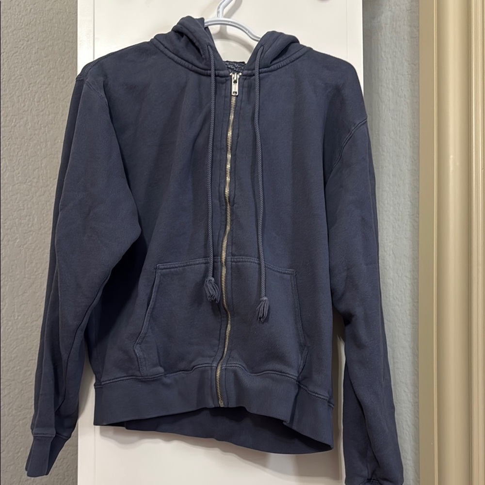 Navy Blue Zip-Up Hoodie